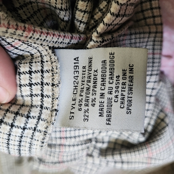 C by One Plaid Drawstring Pants – Size Small – Light Academia Minimalist - Picture 10 of 11